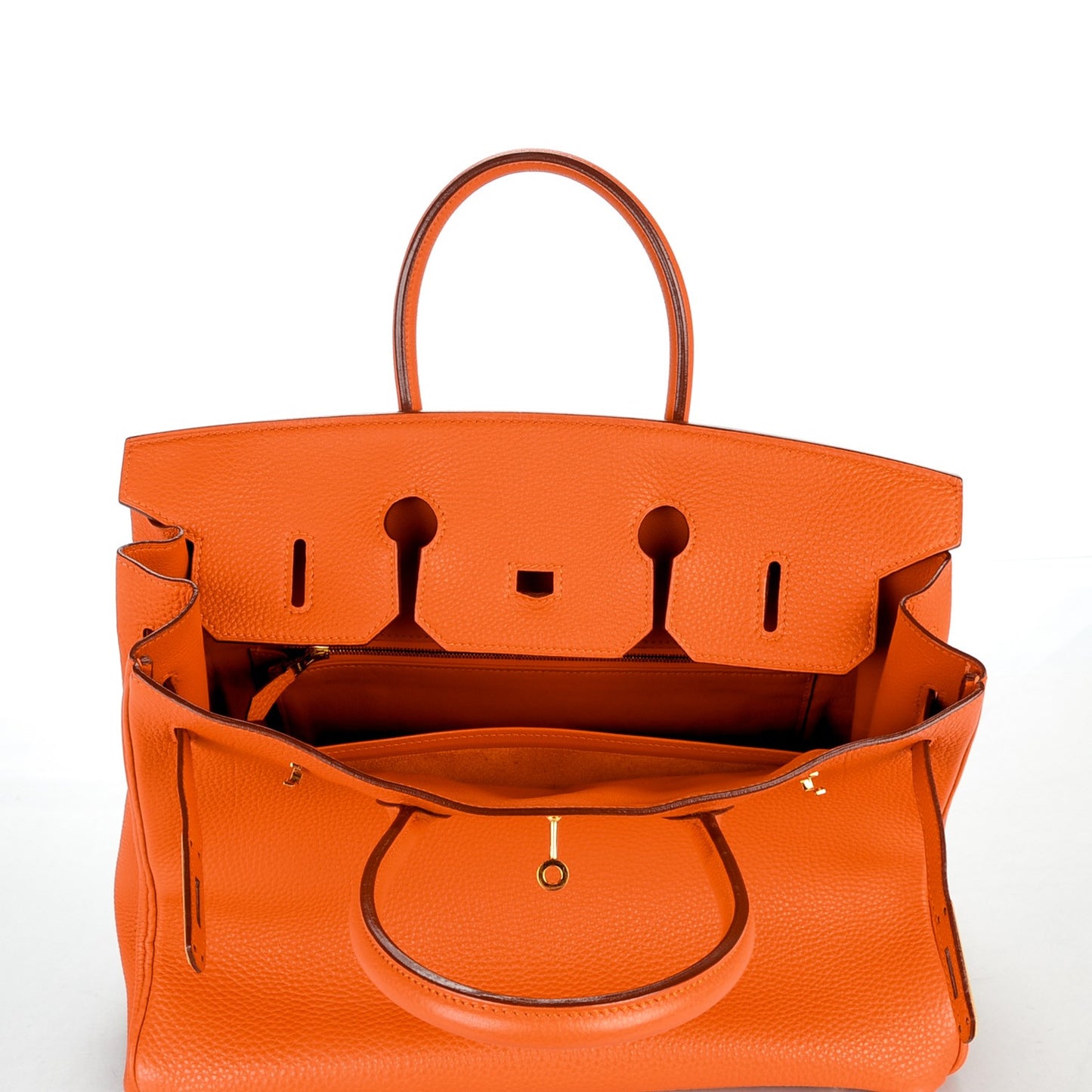 Taurillon Clemence Birkin 35 Orange