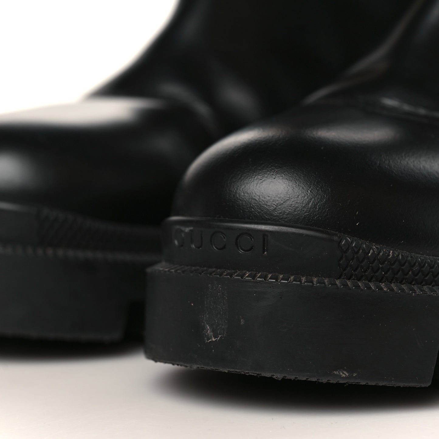 Calfskin Crystal GG Trip Chelsea Ankle Boots 39.5 Black