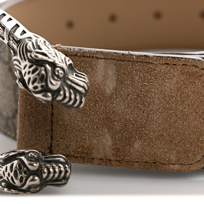 Gucci GG Supreme Monogram Suede Dionysus 40mm Belt 90 36 Beige Taupe 7 of 7
