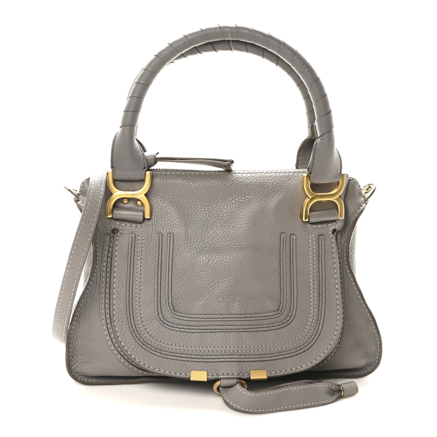 Chloe Calfskin Small Marcie Satchel Cashmere Grey 1 of 9