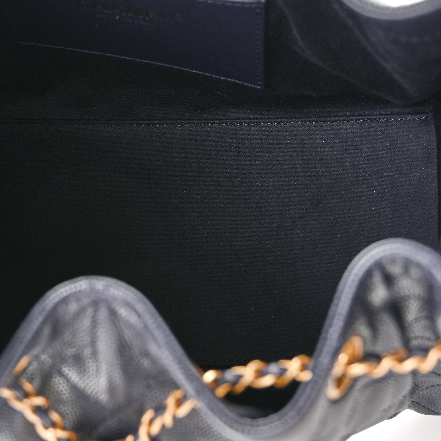 Caviar Quilted Small Chanel 25 Handbag Dark Navy