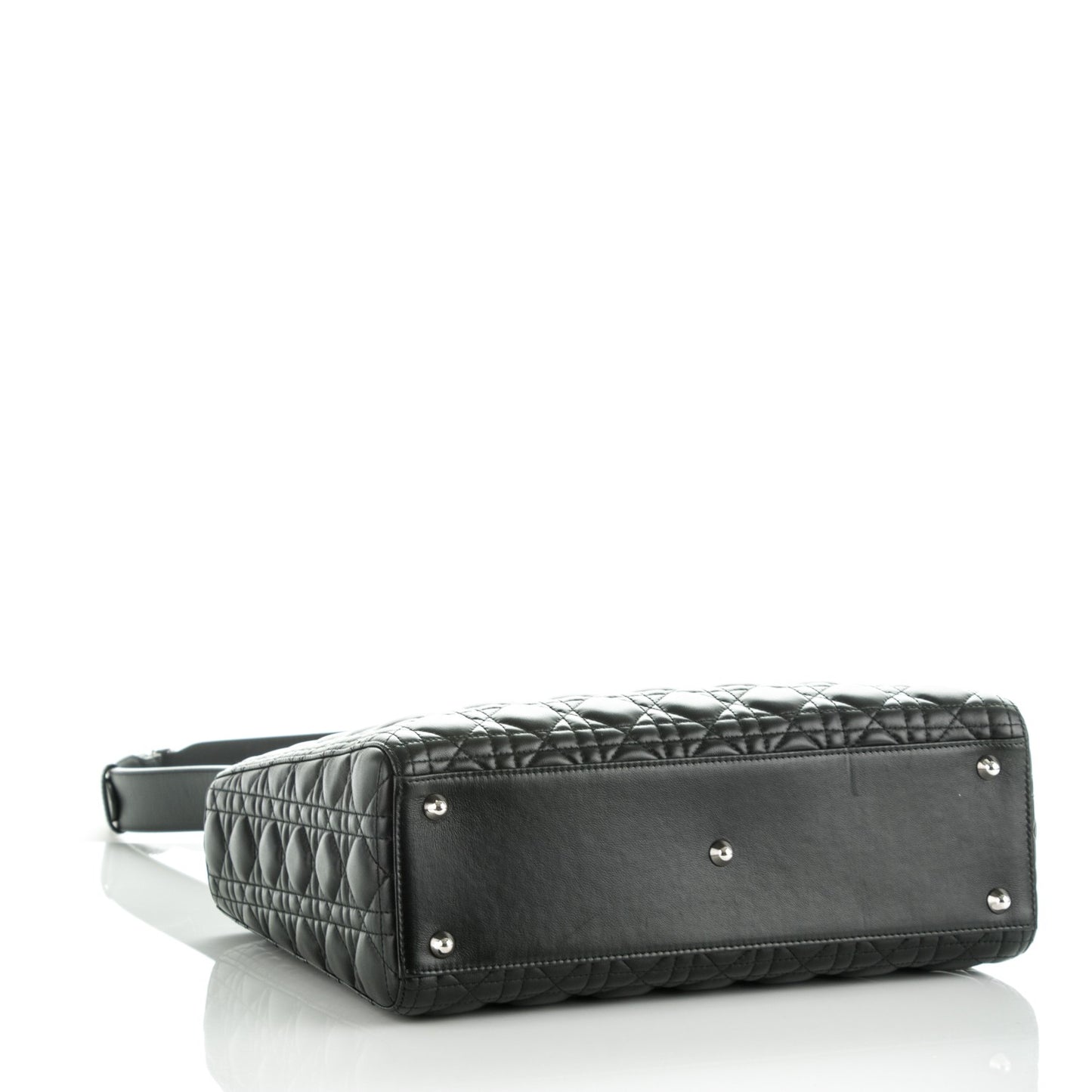 Lambskin Cannage Large Lady Dior Black
