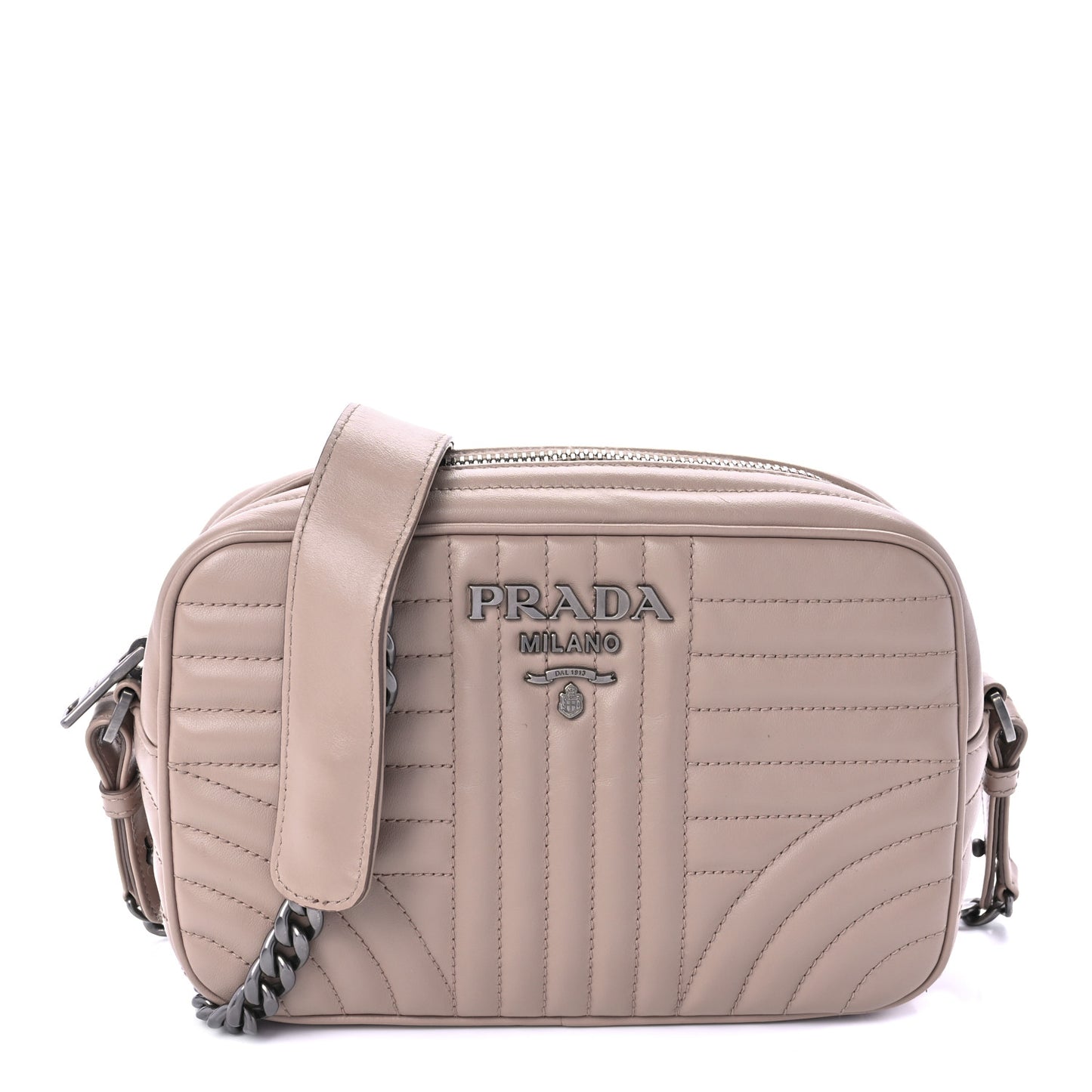 Soft Calfskin Diagramme Crossbody Bag Cipria