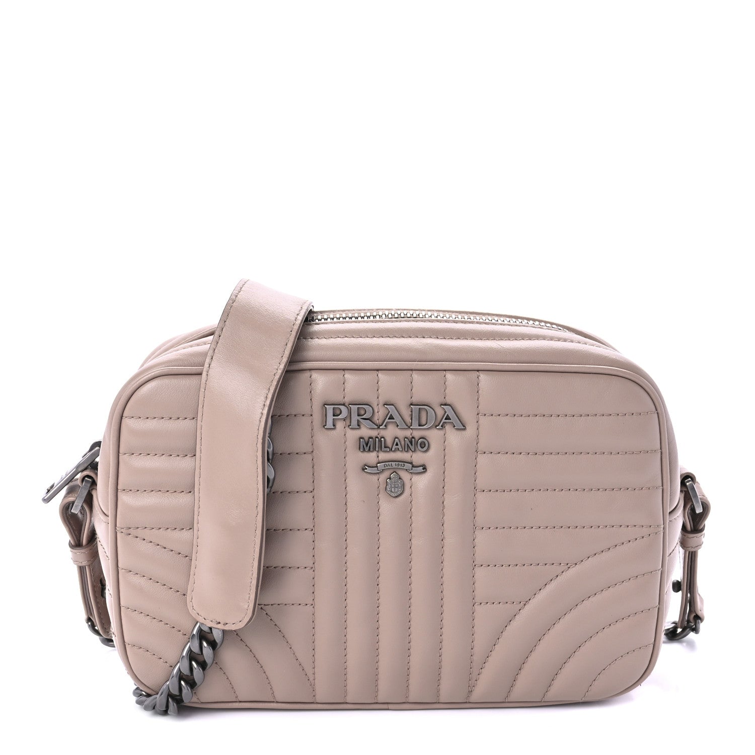 Prada Soft Calfskin Diagramme Crossbody Bag Cipria 1 of 10
