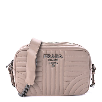 Prada Soft Calfskin Diagramme Crossbody Bag Cipria 1 of 10