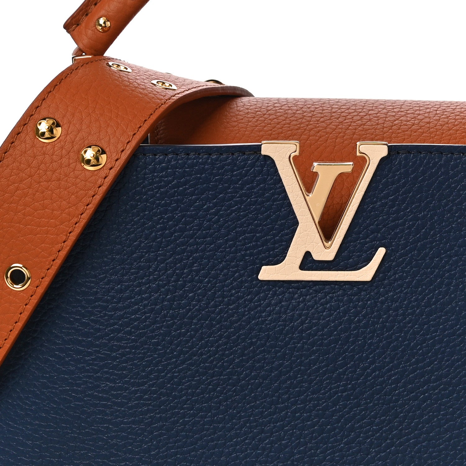 Louis Vuitton Taurillon Capucines BB Bleu de France Blue 7 of 9