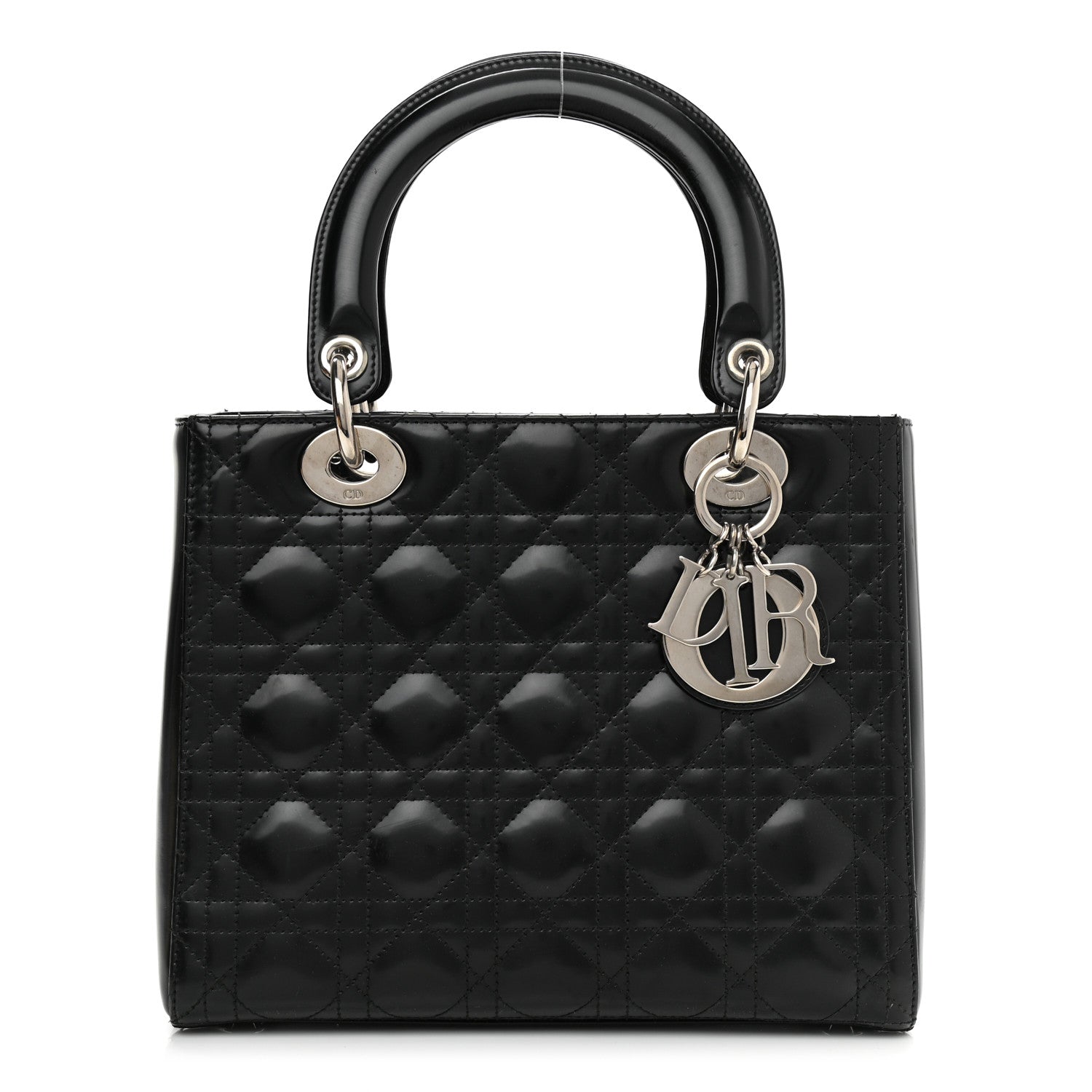 Christian Dior Patent Cannage Medium Lady Dior Black 1 of 10