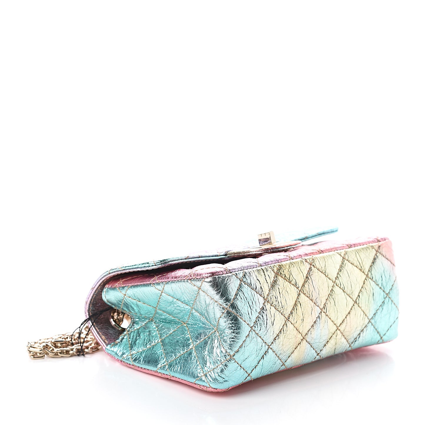 Metallic Goatskin Quilted Mini 2.55 Reissue Flap Multicolor