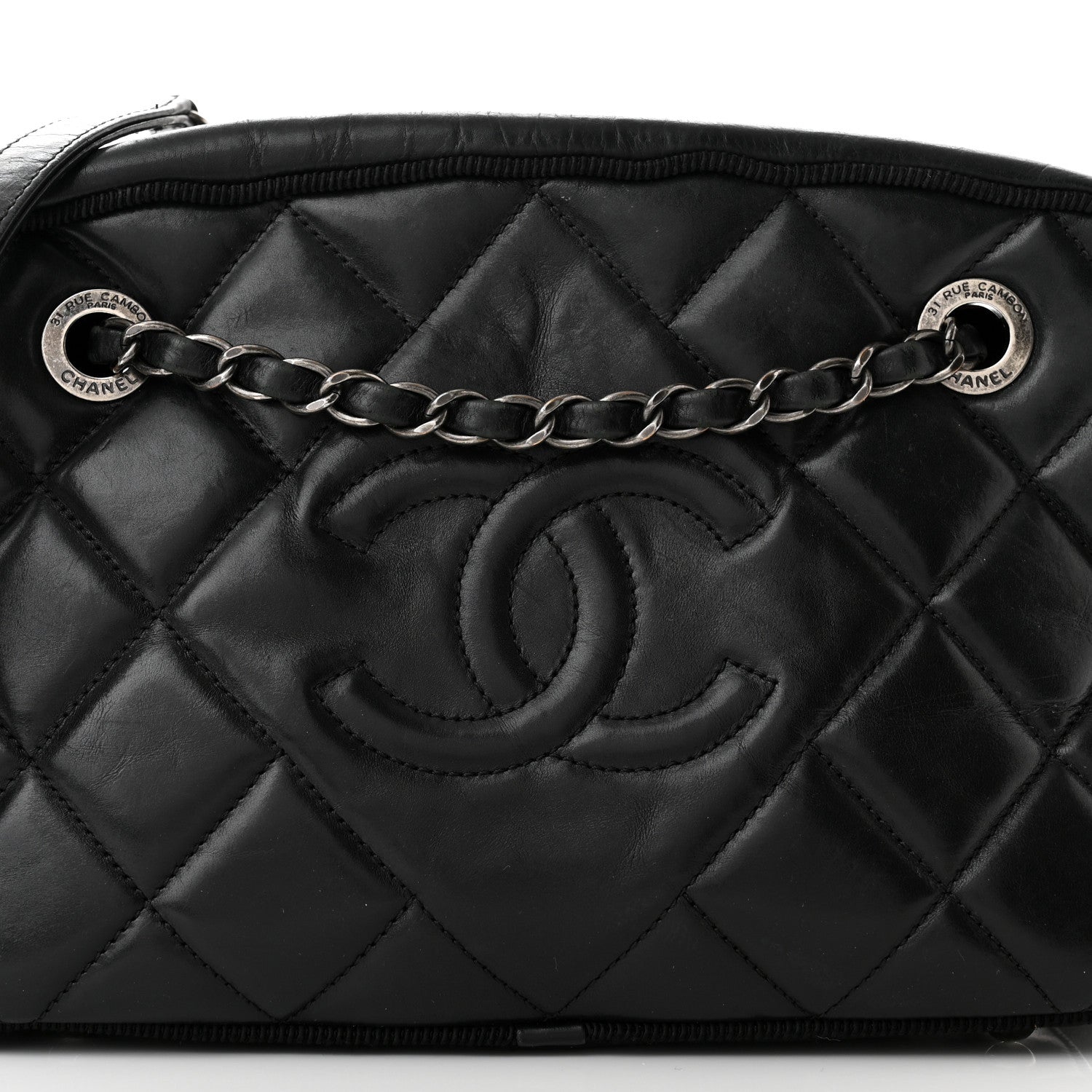Chanel Calfskin Quilted Small Ballerine Camera Case Black 8 of 10