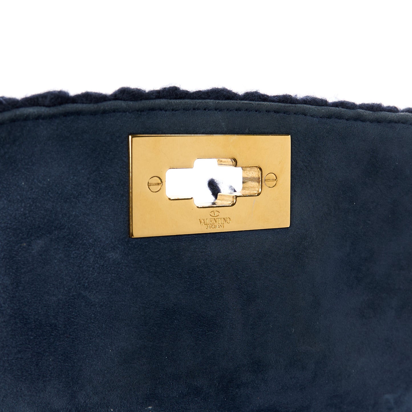 Cashmere Medium Roman Stud Shoulder Bag Marine