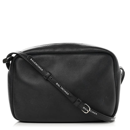 Balenciaga Calfskin Logo Strap S Everyday Camera Bag Black 1 of 12