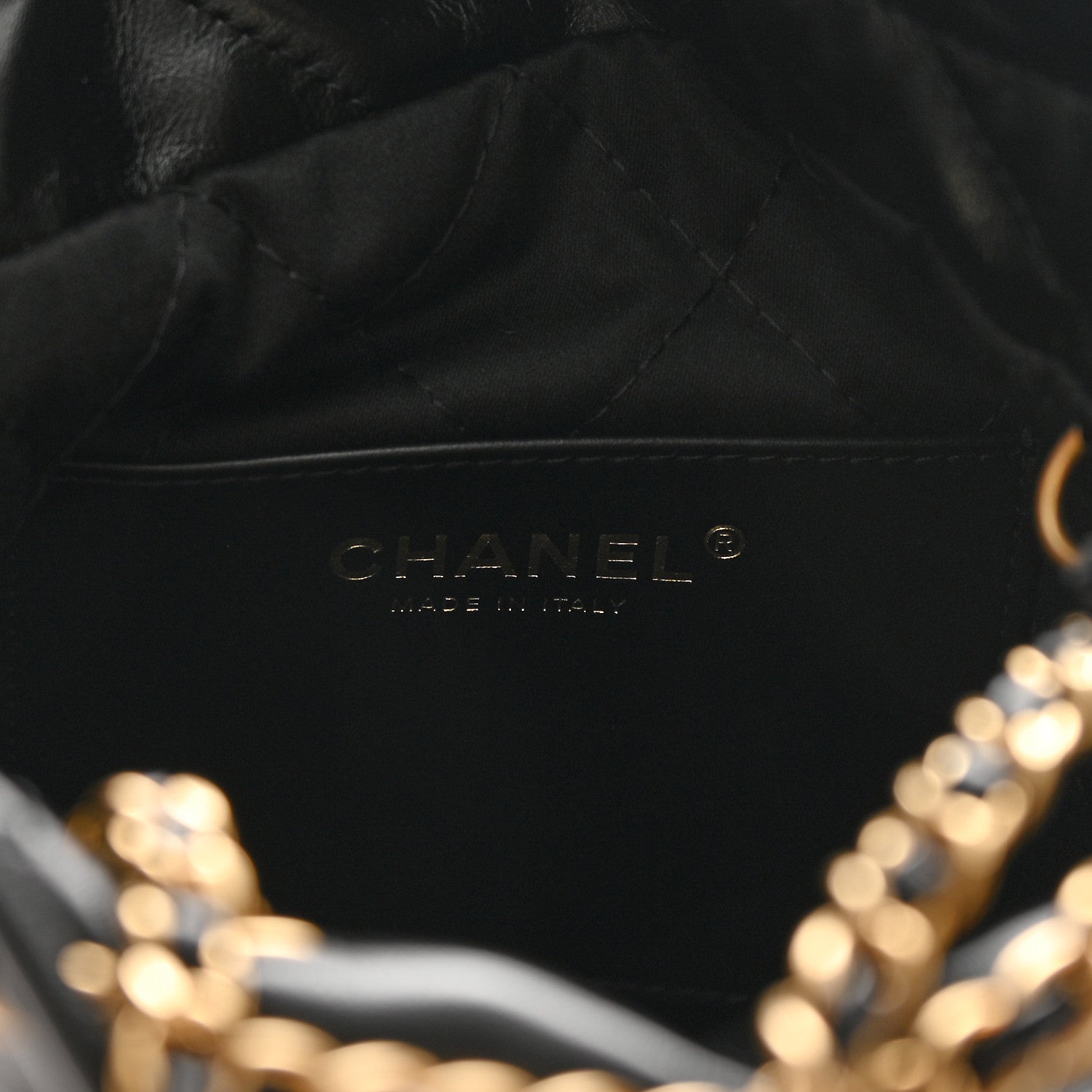Chanel Shiny Calfskin Quilted Mini Chanel 22 Black 6 of 11