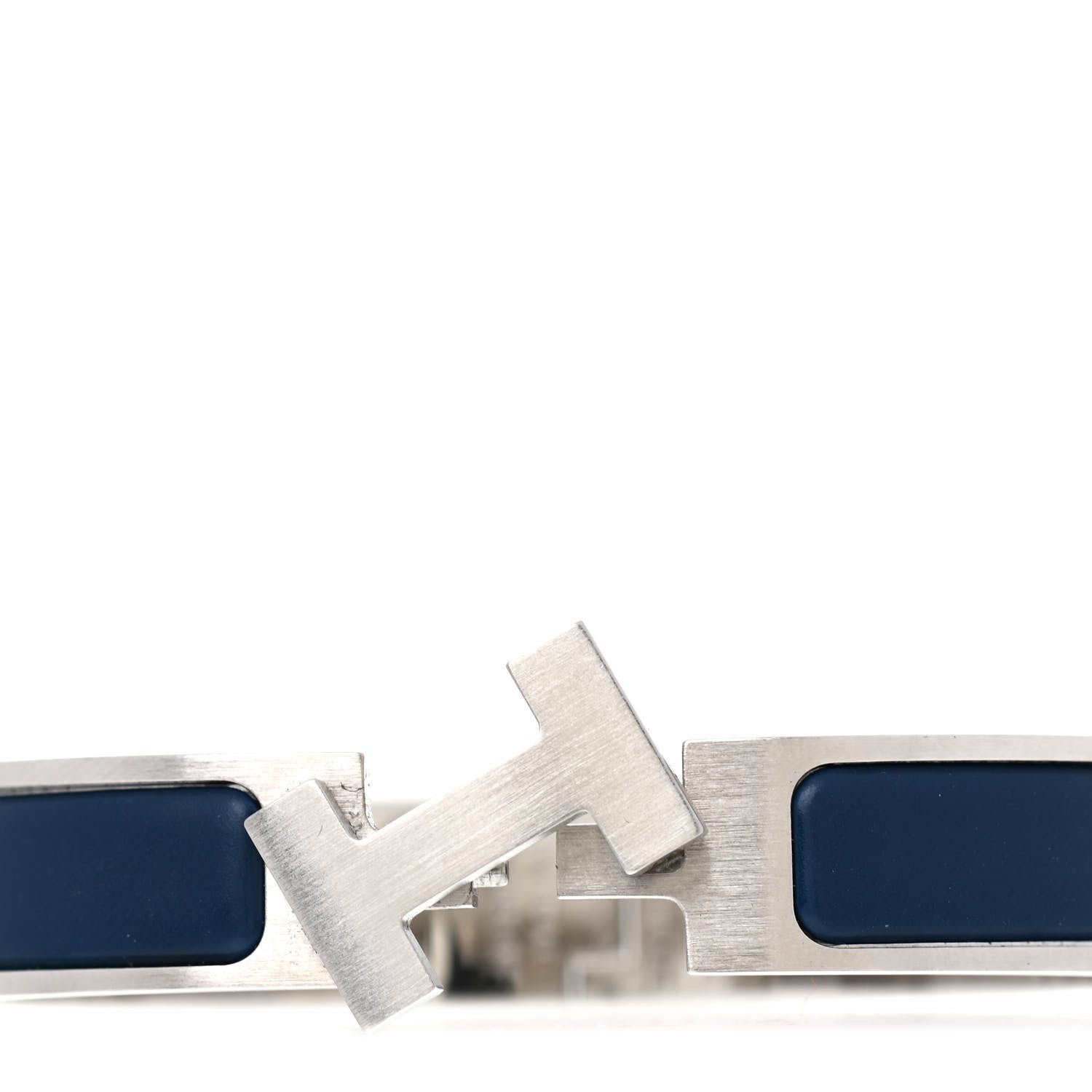 Hermes Matte Enamel Narrow Clic Clac HH Bracelet Bleu Biarritz 6 of 7