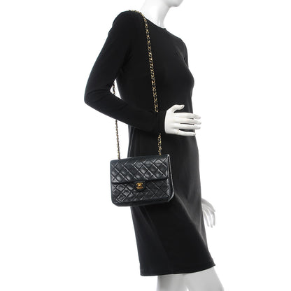 Chanel Lambskin Quilted Mini Square Flap Bag Navy 2 of 18