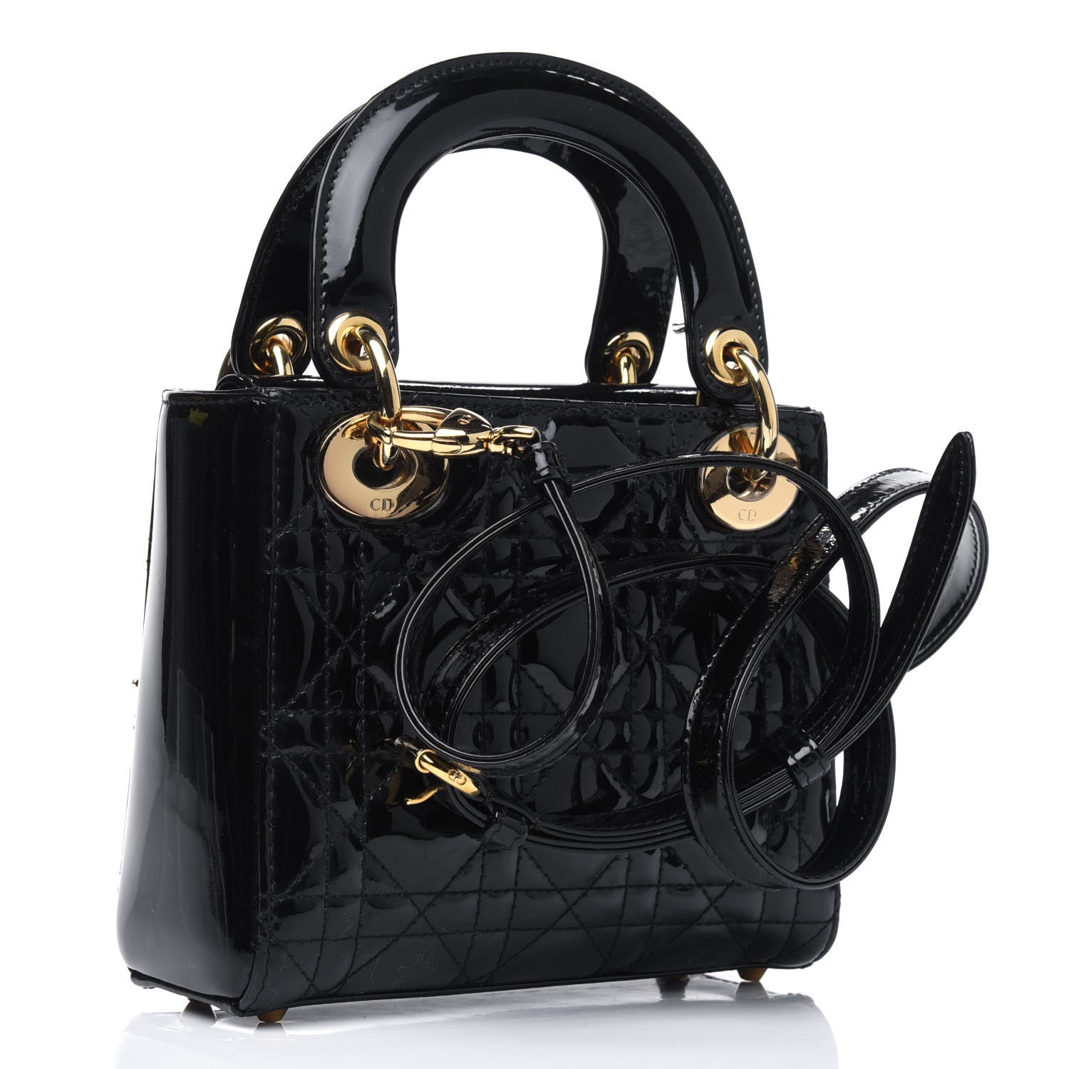 Christian Dior Patent Cannage Mini Lady Dior Black 2 of 4
