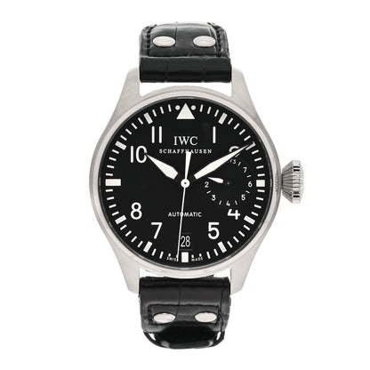 IWC Stainless Steel Alligator 46mm Big Pilot 7 Days Automatic Watch Black IW500401 1 of 4