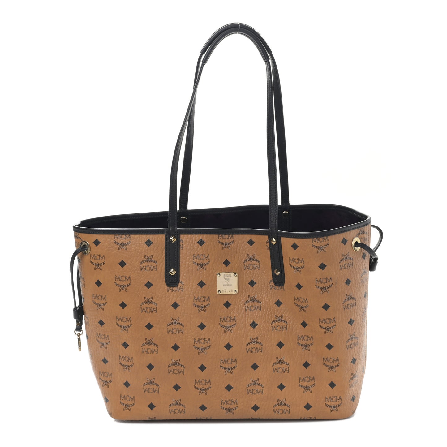 Visetos Medium Project Reversible Shopper Tote Cognac