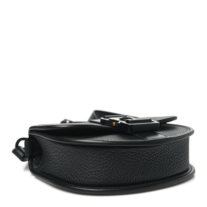 Christian Dior Grained Calfskin Mini Saddle Messenger Bag With Strap Black 4 of 11