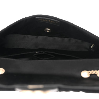 Chanel Satin Quilted Precious Jewel East West Flap Black 5 of 12