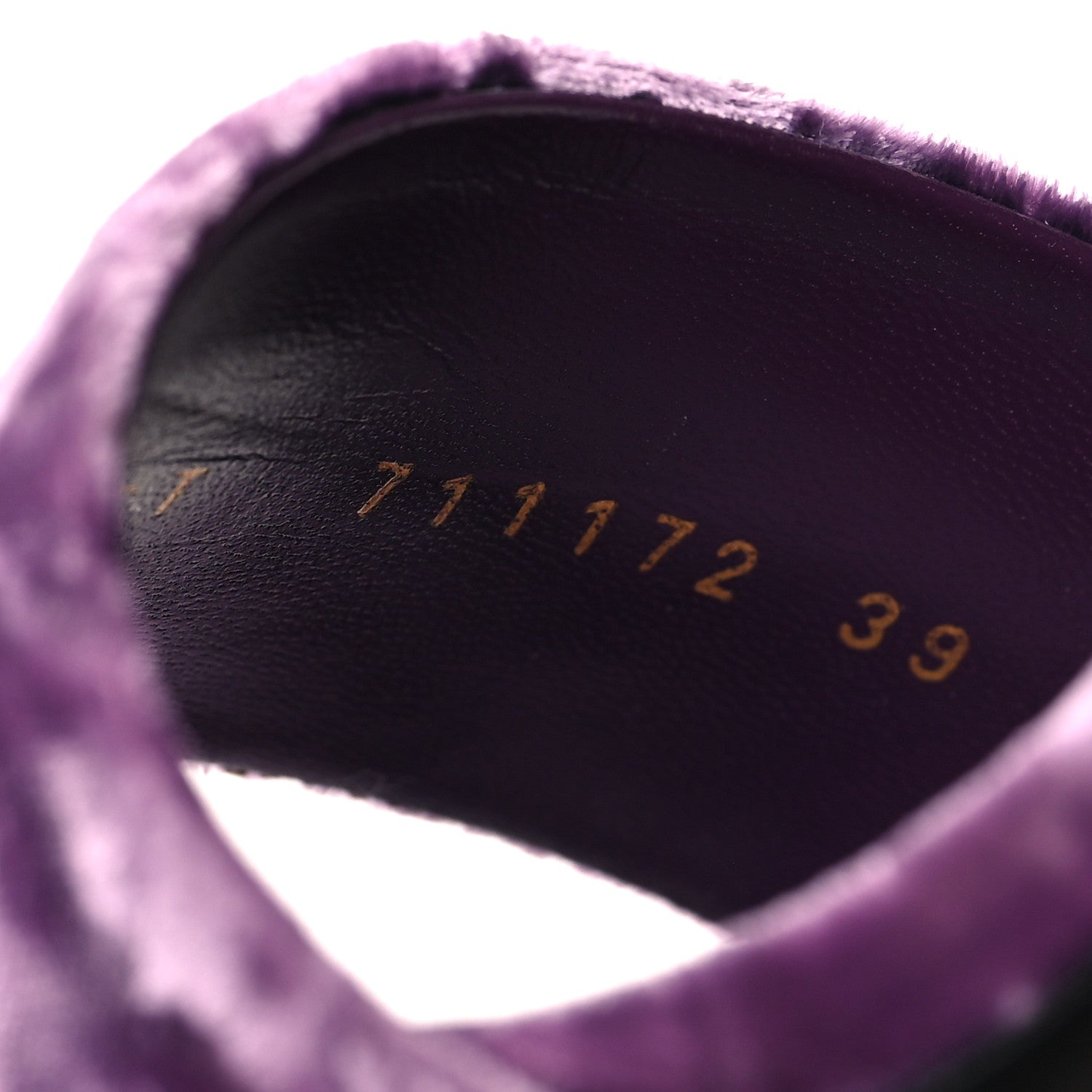 Saint Laurent Velvet Baliqua 105 Mule Sandals 39 Malva 6 of 9