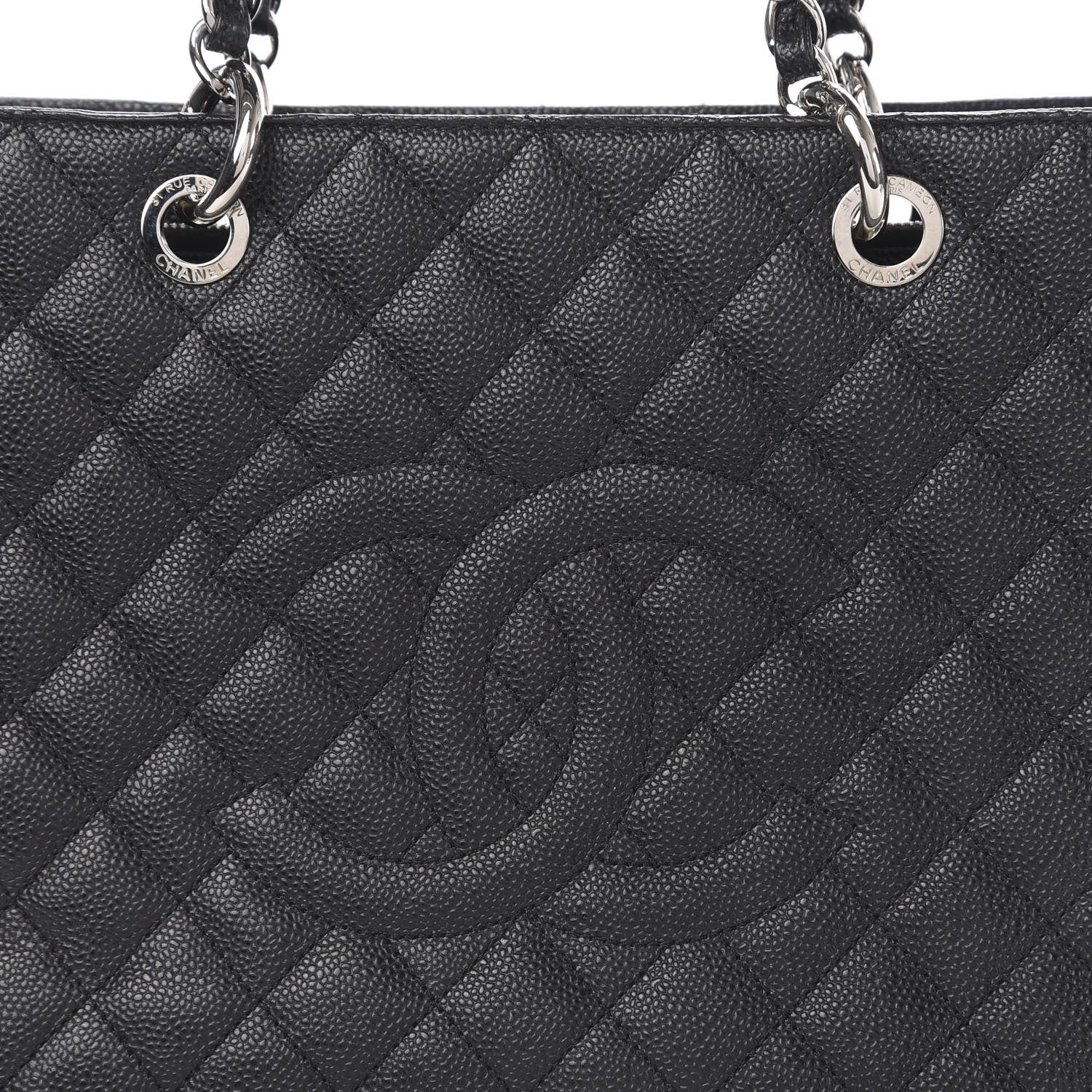 Chanel Caviar Quilted Grand Shopping Tote GST Black 10 of 11
