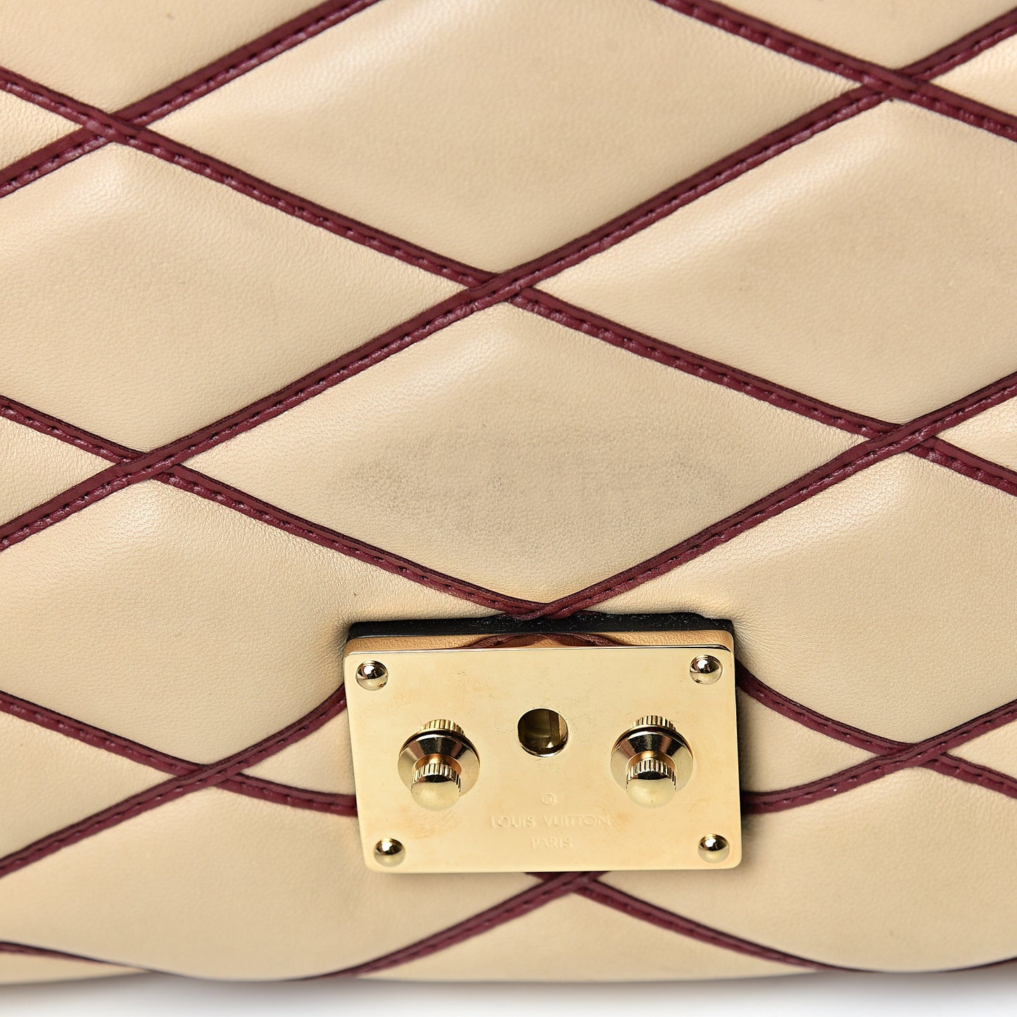 Lambskin Malletage Pochette Flap Natural