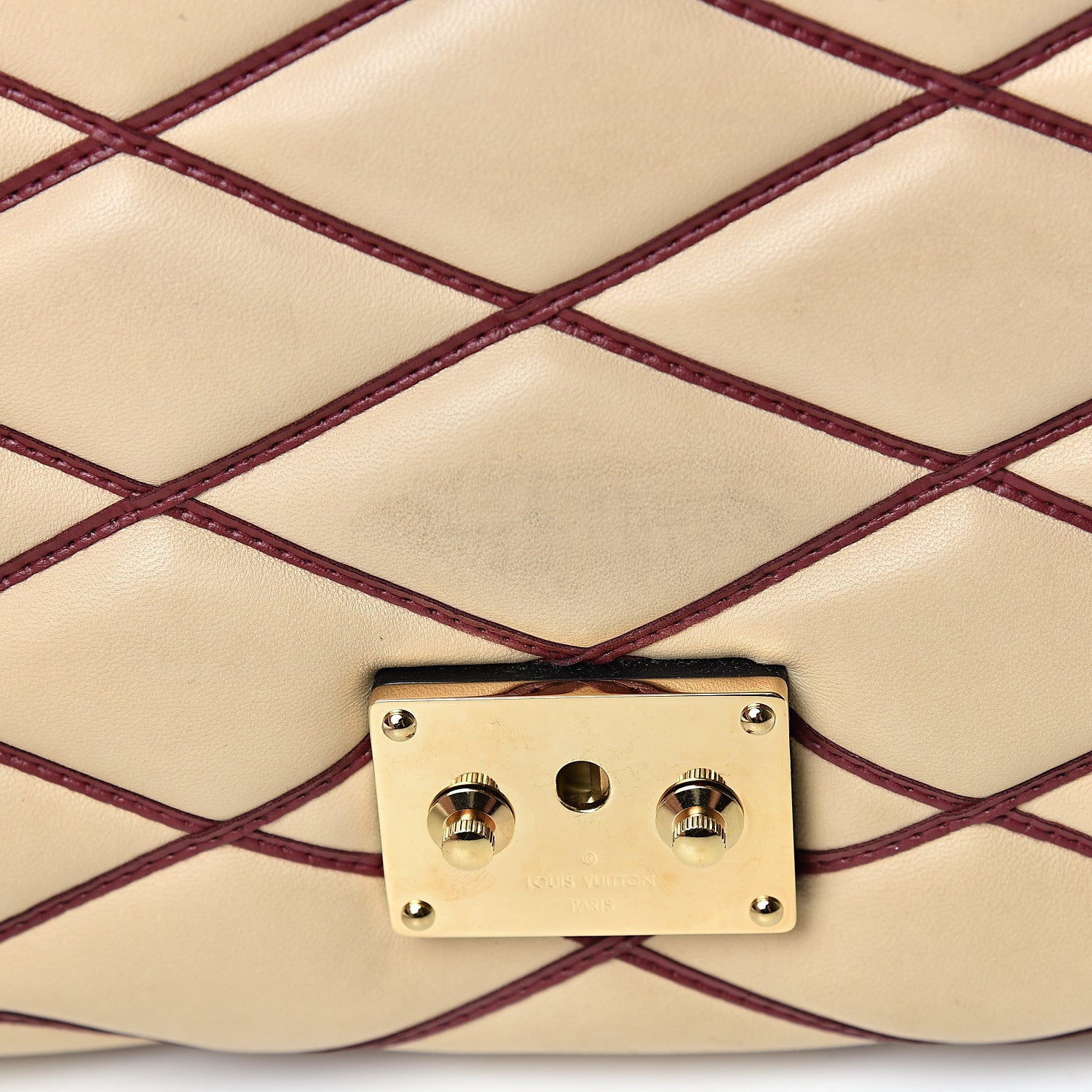 Louis Vuitton Lambskin Malletage Pochette Flap Natural 12 of 16