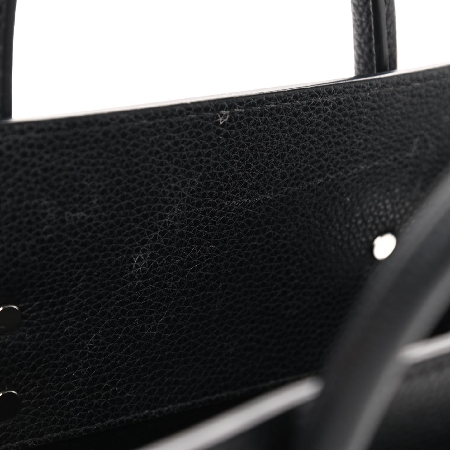 Grained Calfskin Mini Horizon Satchel Black