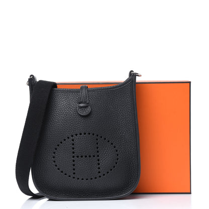 Hermes Taurillon Clemence Evelyne TPM Black 16 of 16