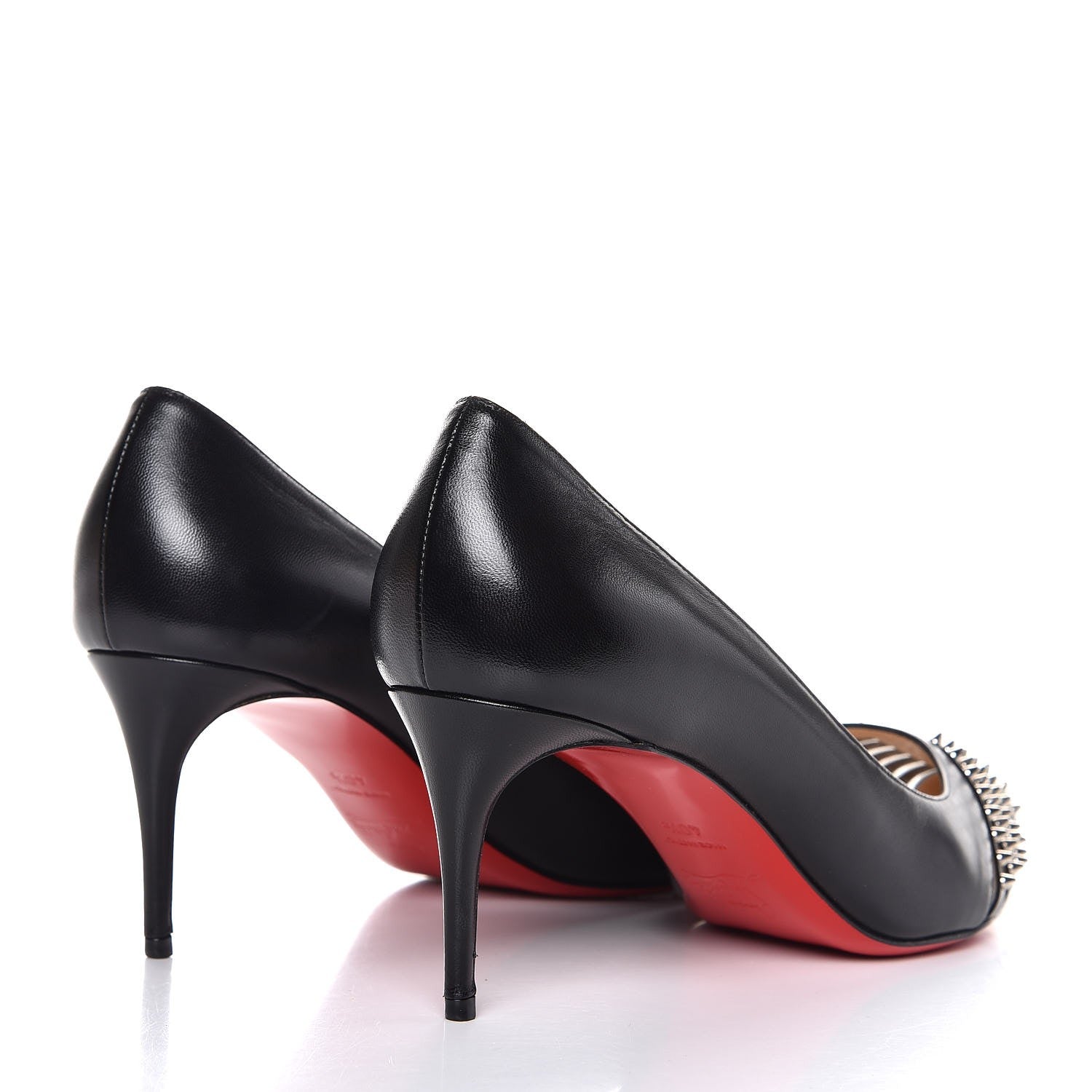 Christian Louboutin Kid Bareta 70 Pumps 40.5 Black Silver 4 of 11