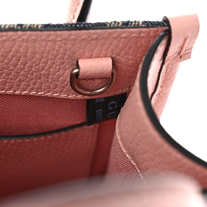 Gucci Denim Dollar Calfskin GG Monogram Mini Retro Interlocking G Tote Bag Blue Tea Multicolor Powder Pink 8 of 11