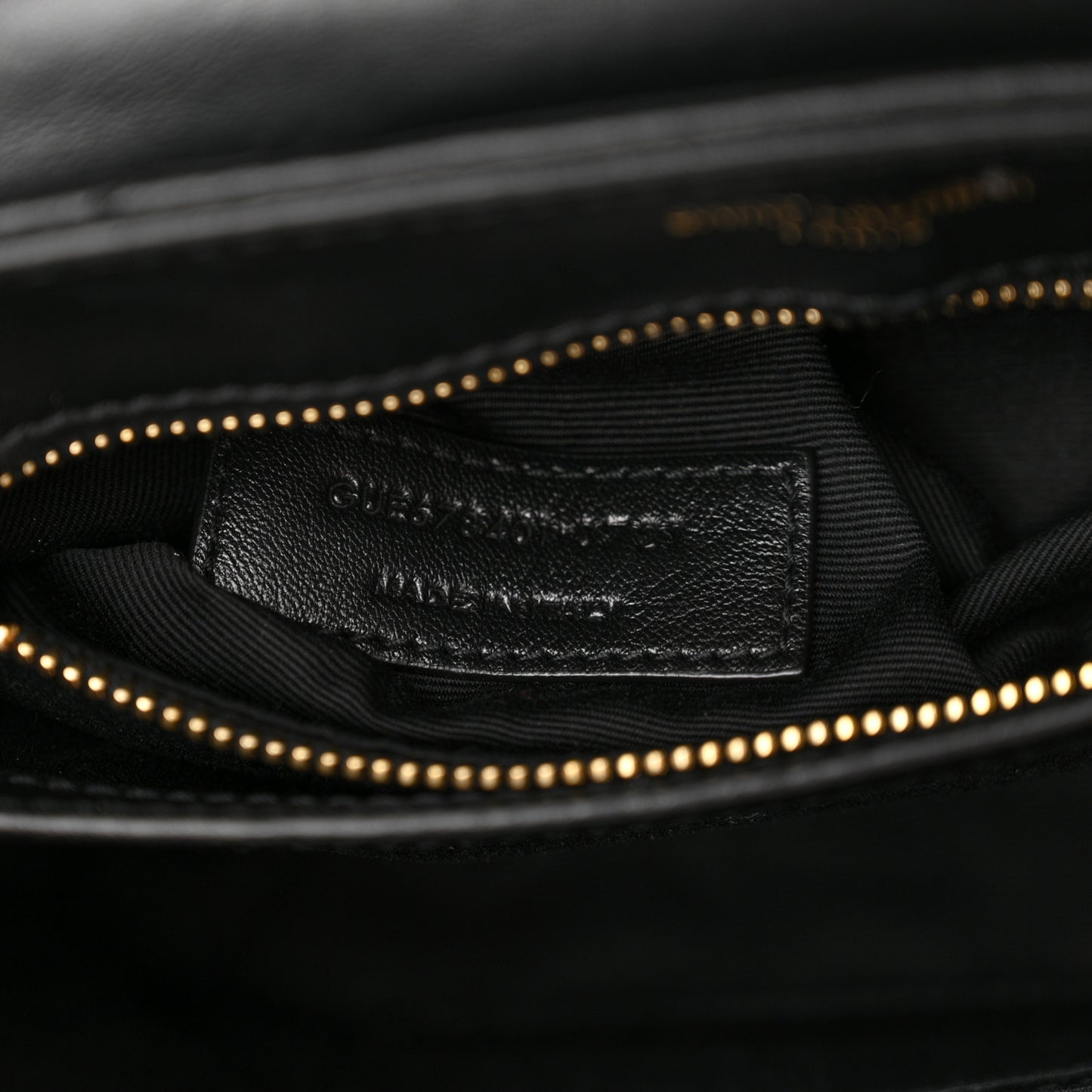 Calfskin Y Quilted Monogram Toy Loulou Crossbody Bag Black