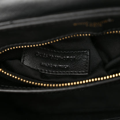 Saint Laurent Calfskin Y Quilted Monogram Toy Loulou Crossbody Bag Black 7 of 13