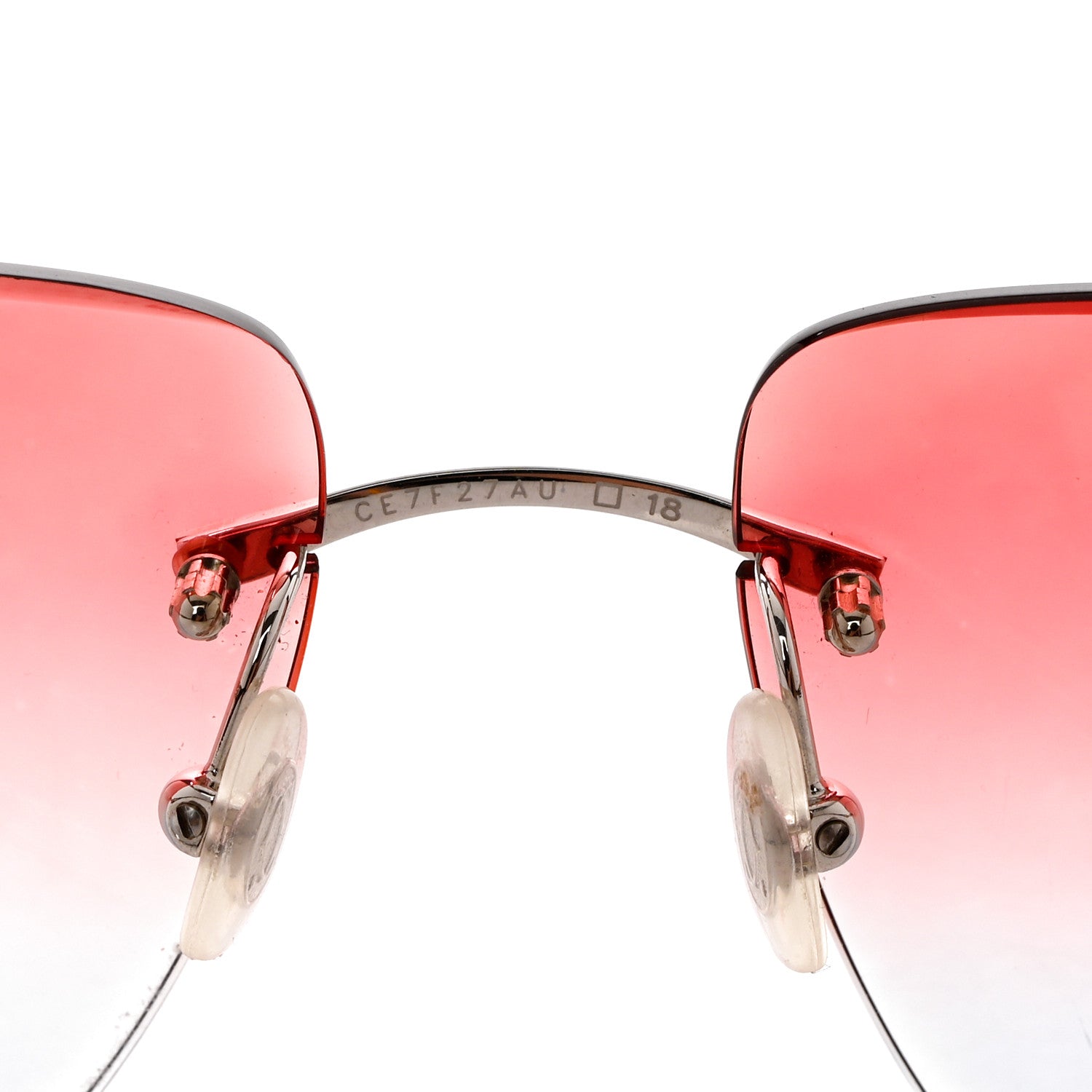 Cartier Metal Horn Square Sunglasses Pink Blue 6 of 9