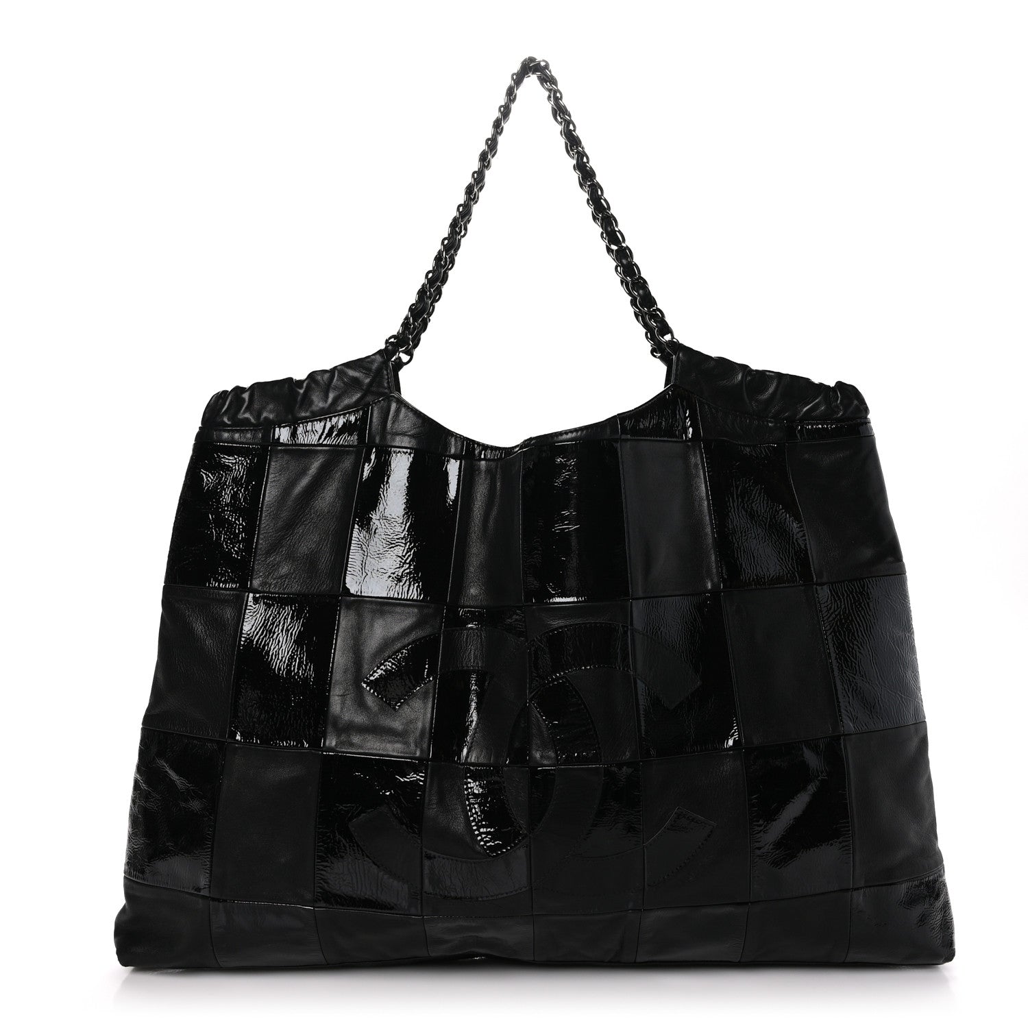 Chanel Patent Patchwork Large Brooklyn Tote Black 1 of 11