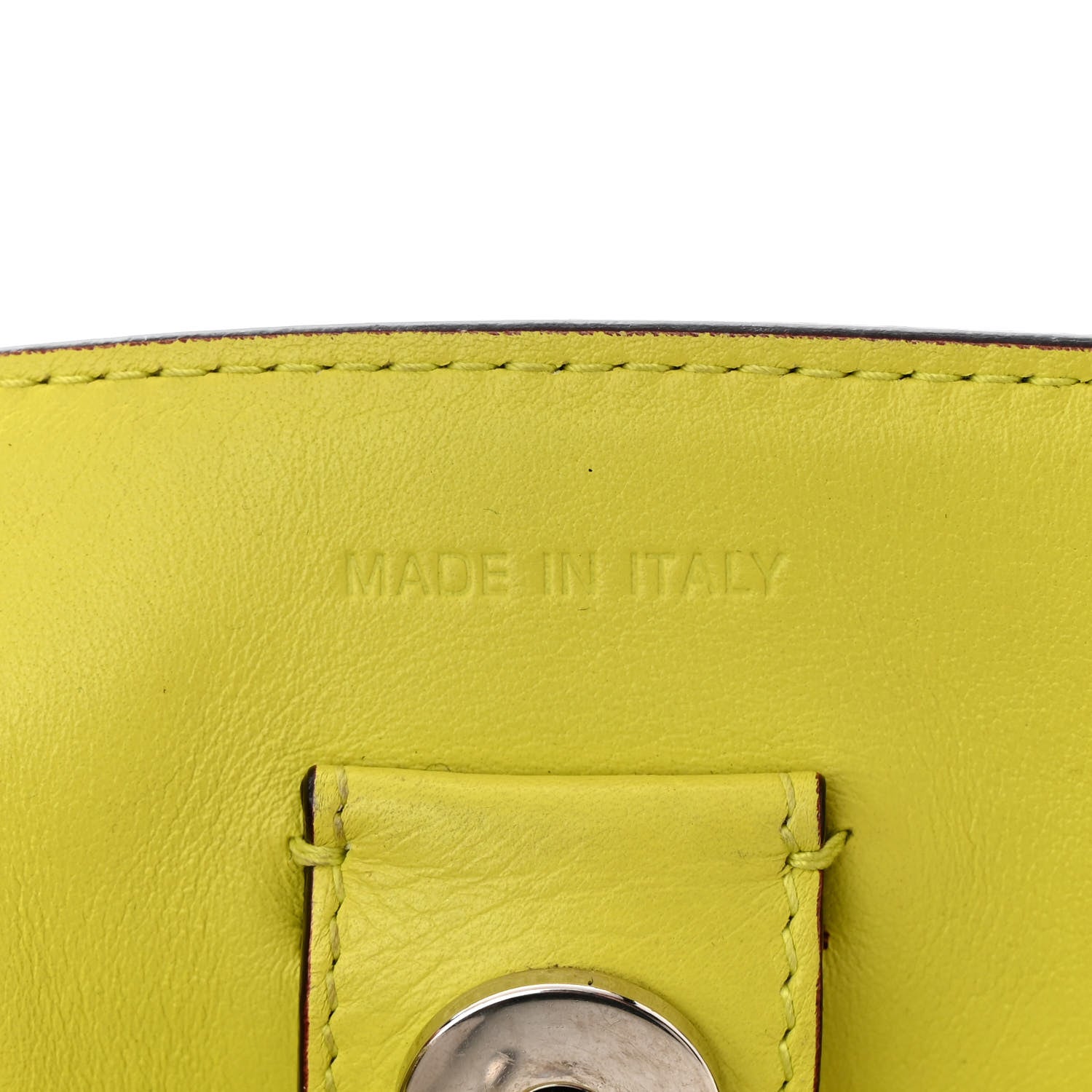 Christian Dior Smooth Calfskin Medium Diorissimo Tote Blue Neon Yellow 7 of 15