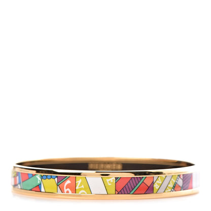 Hermes Enamel Printed Narrow Astrologie Nouvelle Bracelet 65 1 of 5