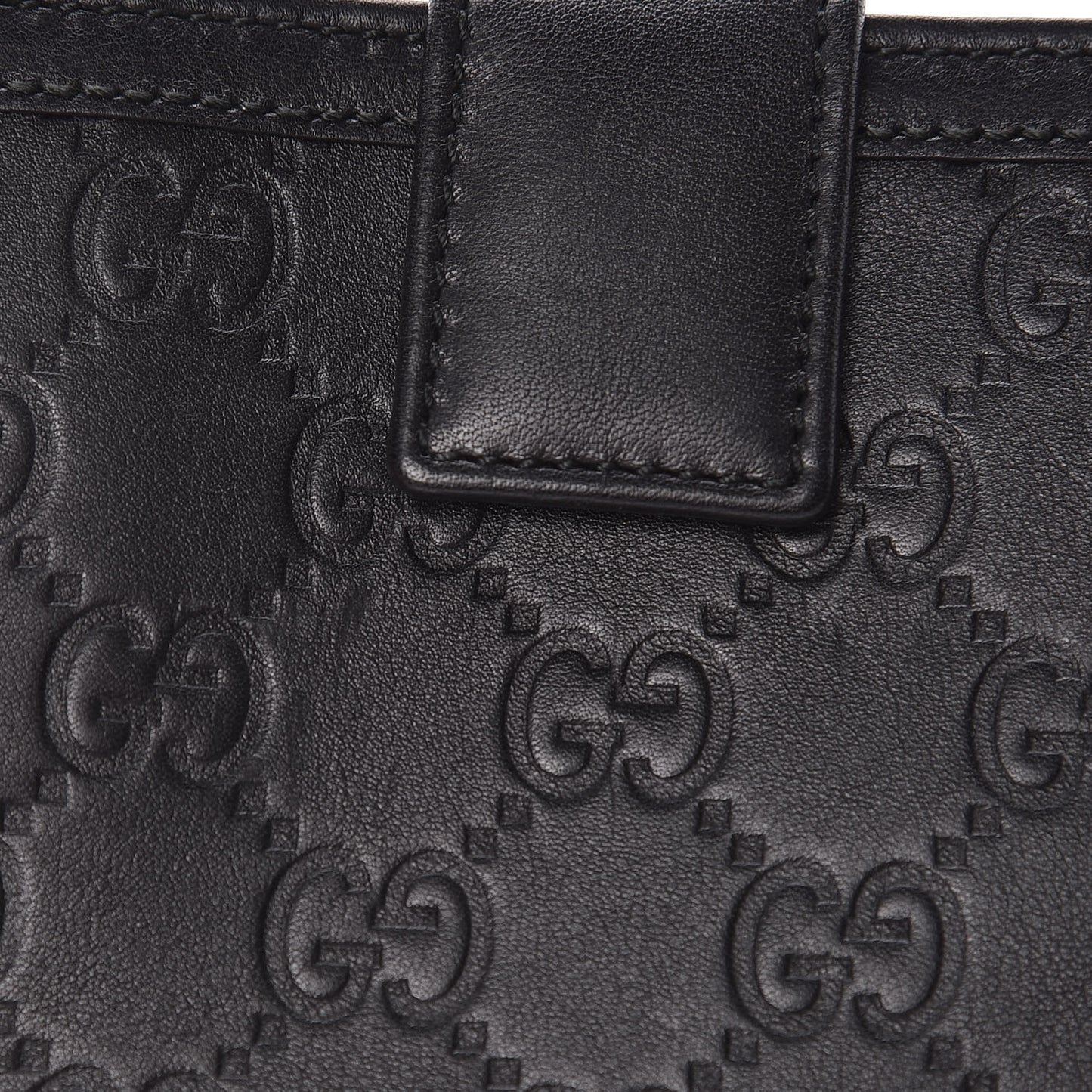 Guccissima Sukey French Flap Wallet Black