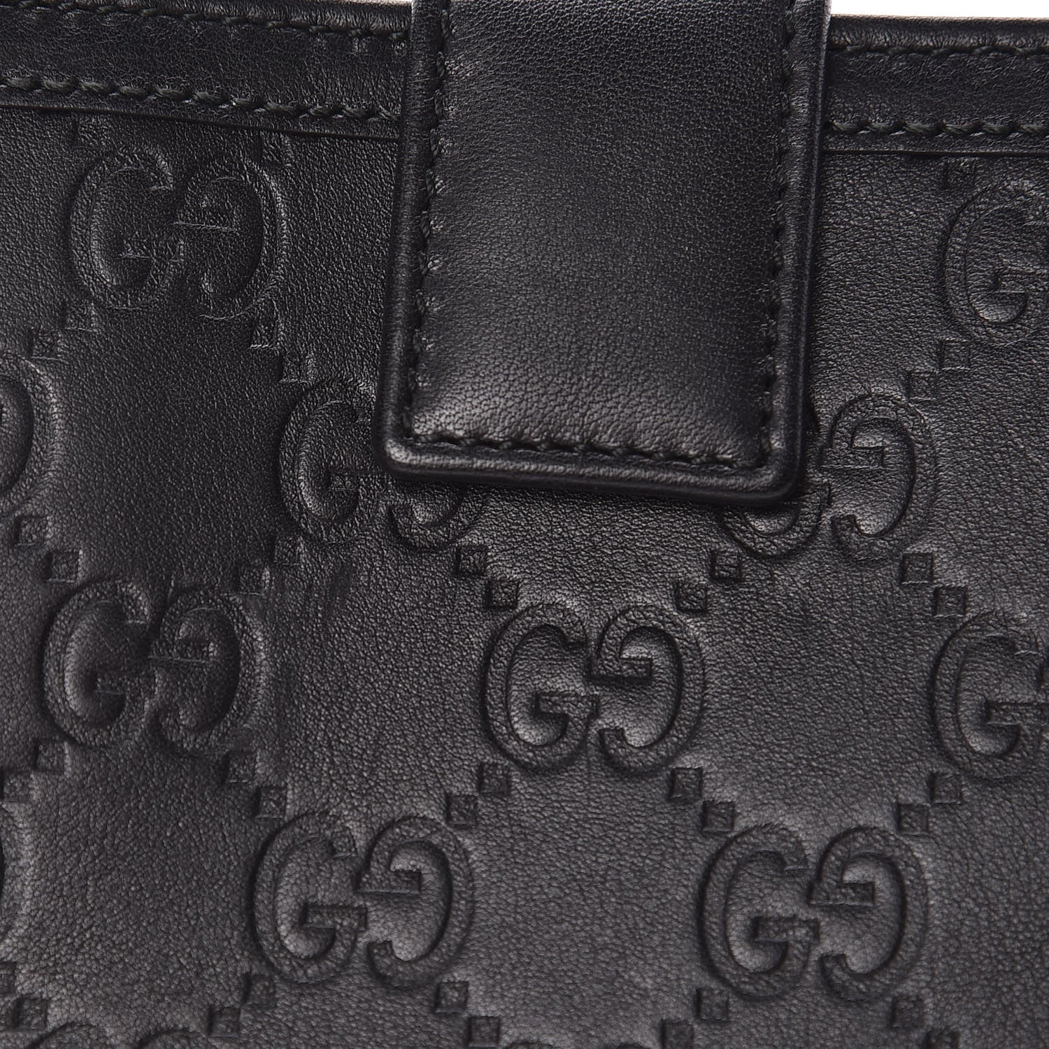 Gucci Guccissima Sukey French Flap Wallet Black 9 of 11