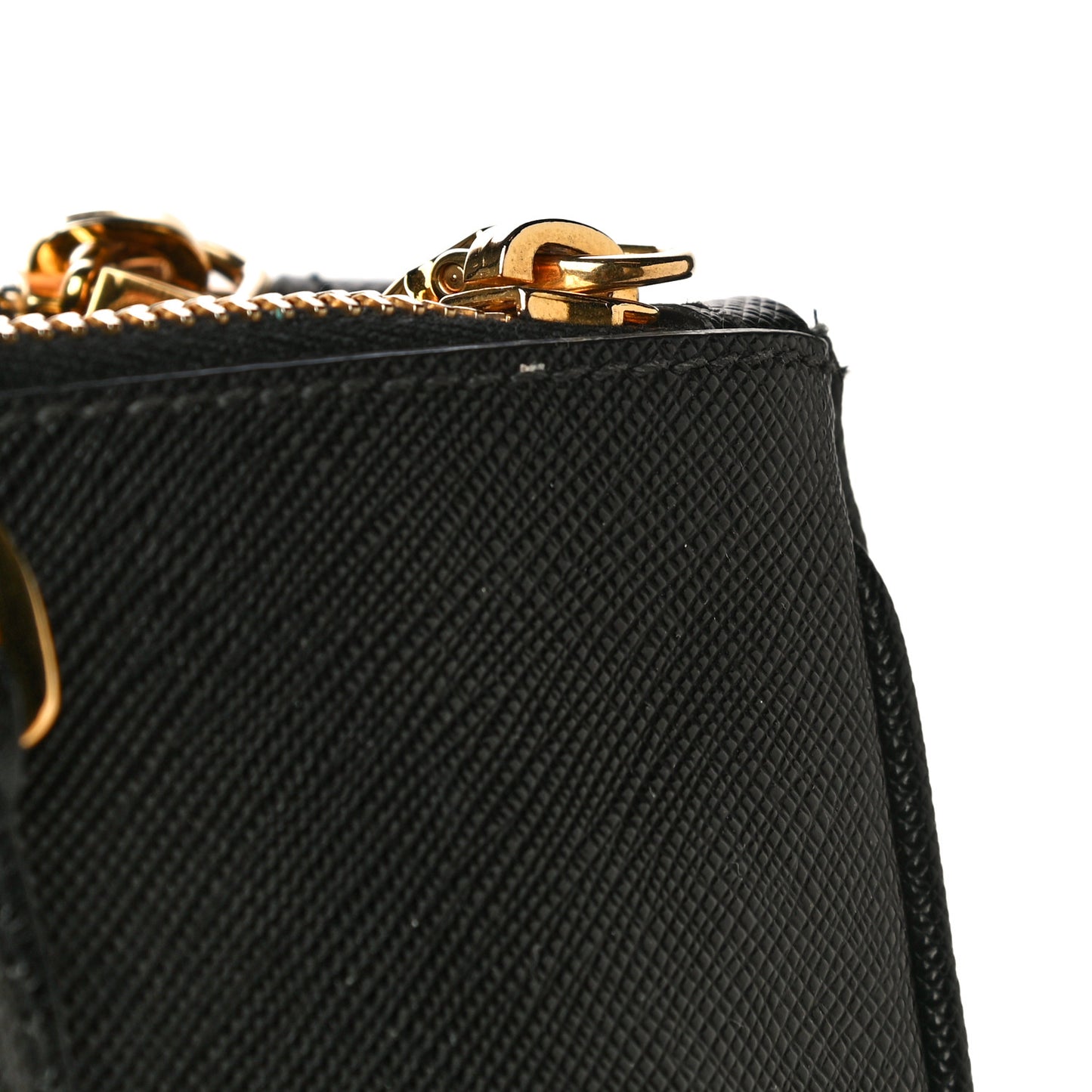 Saffiano Small Galleria Double Zip Tote Black