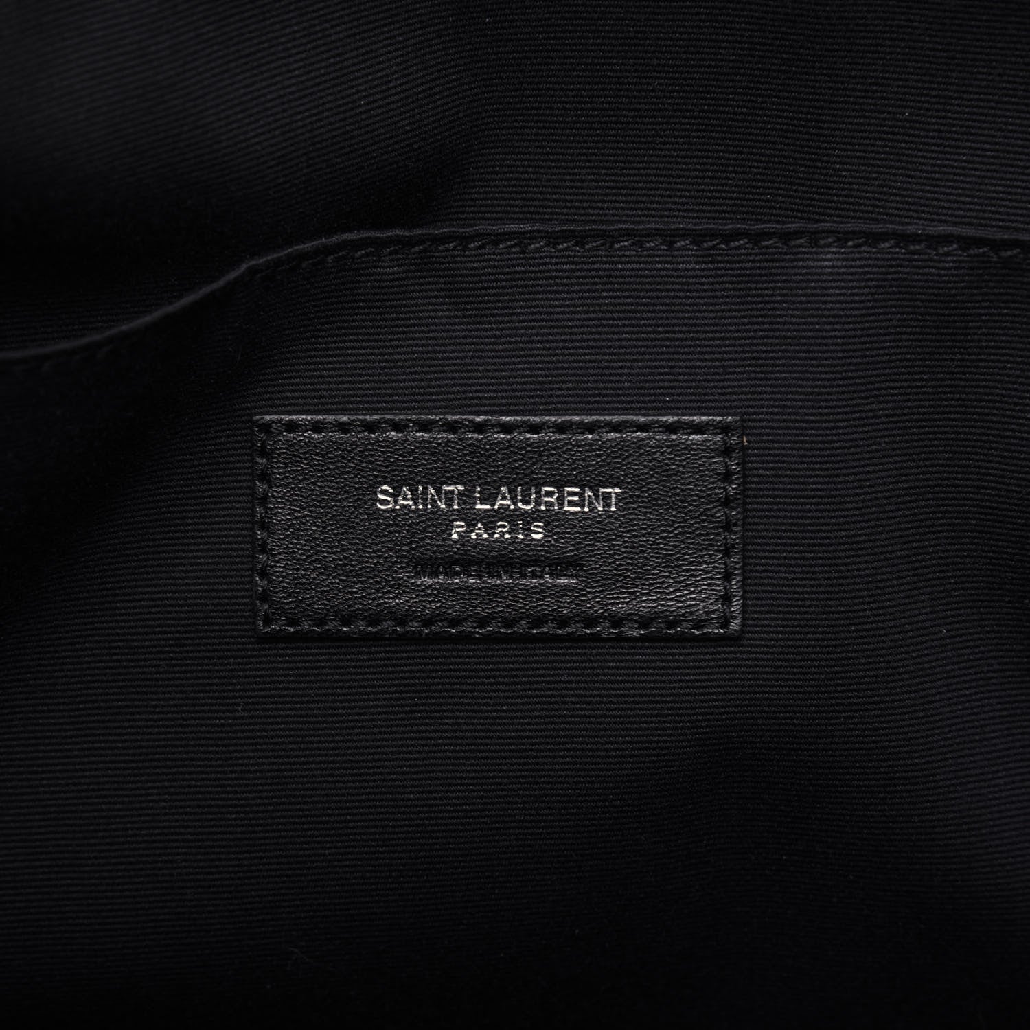 Saint Laurent Calfskin Crocodile Embossed Bold Briefcase Black 7 of 13