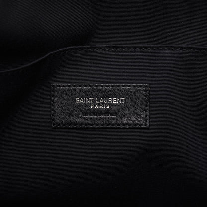 Saint Laurent Calfskin Crocodile Embossed Bold Briefcase Black 7 of 13