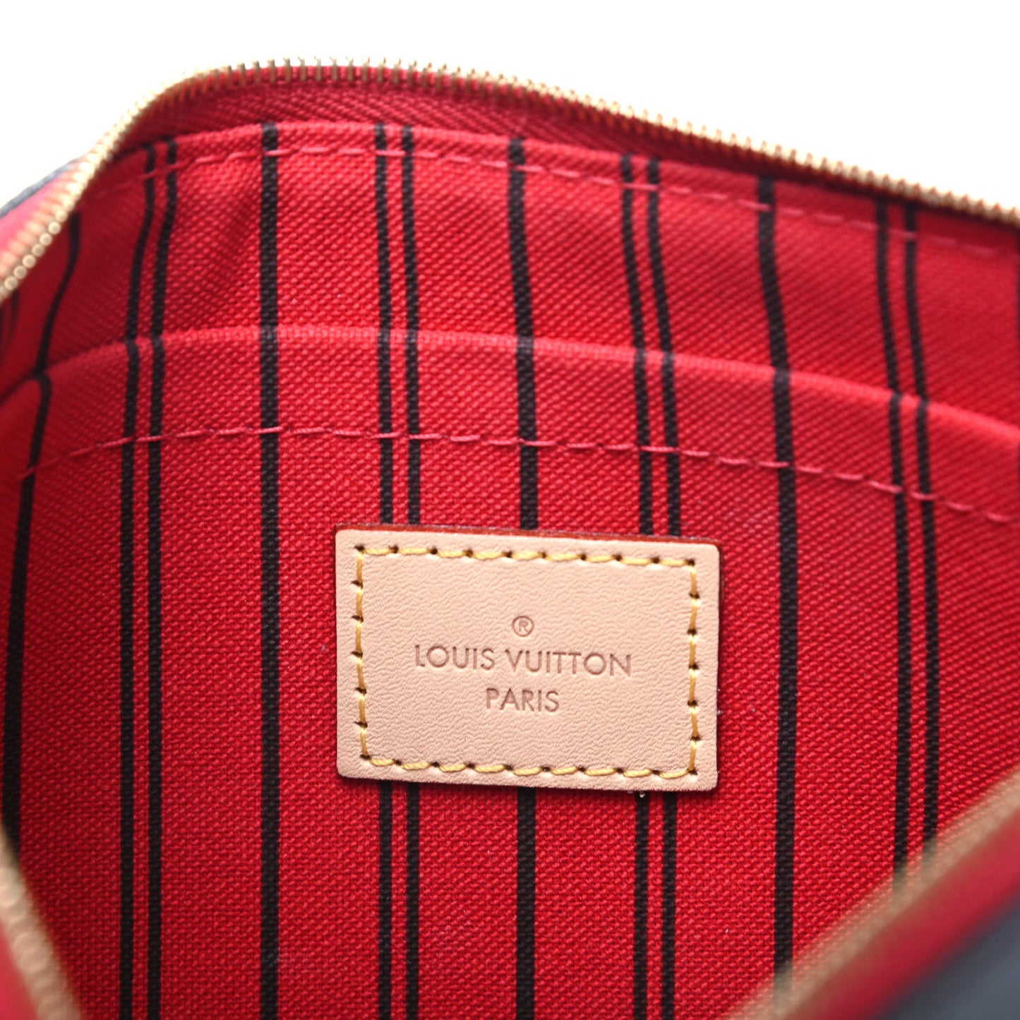 Monogram Neverfull MM GM Pochette Cherry