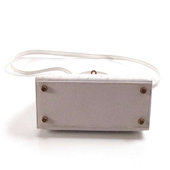 Ostrich Mini Kelly White