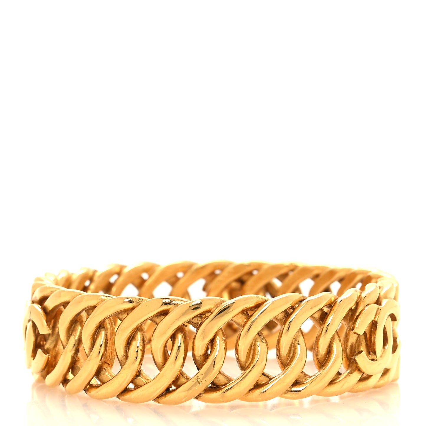 CC Chain Wide Bracelet Gold