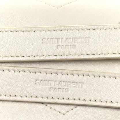 Saint Laurent Lambskin Matelasse Monogram Medium Niki Chain Satchel Ivory 19 of 19