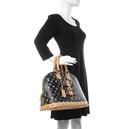 Louis Vuitton Monogram Multicolor Alma GM Black 2 of 15