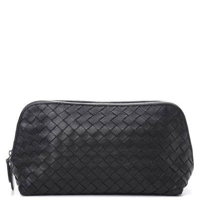 Bottega Veneta Nappa Intrecciato Cosmetic Case Black 1 of 12