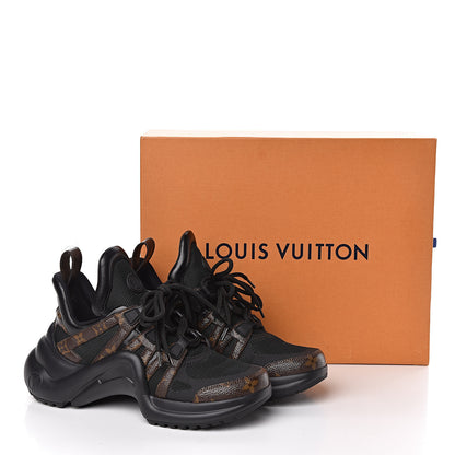 Louis Vuitton Calfskin Patent Monogram LV Archlight Sneakers 38 Black 9 of 9