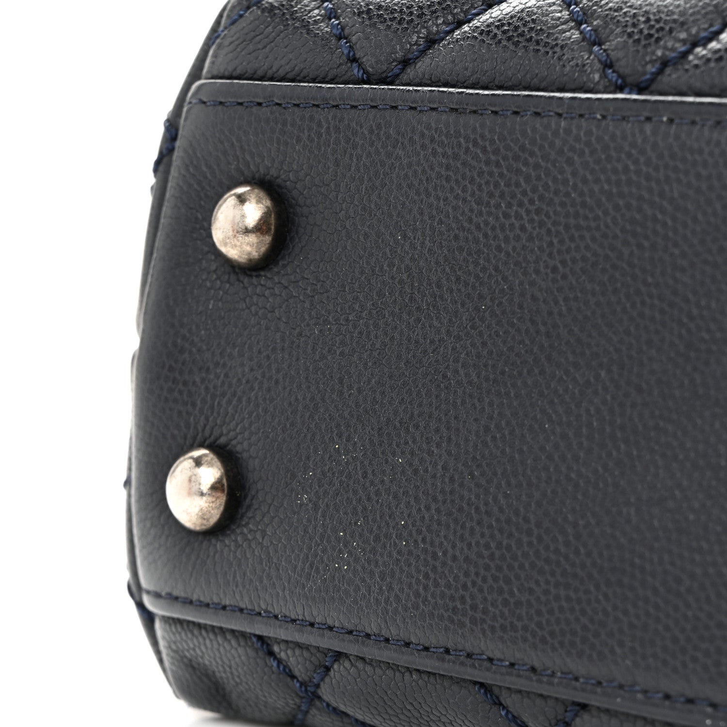 Chanel Caviar Lizard Quilted Mini Coco Handle Flap Navy 11 of 11